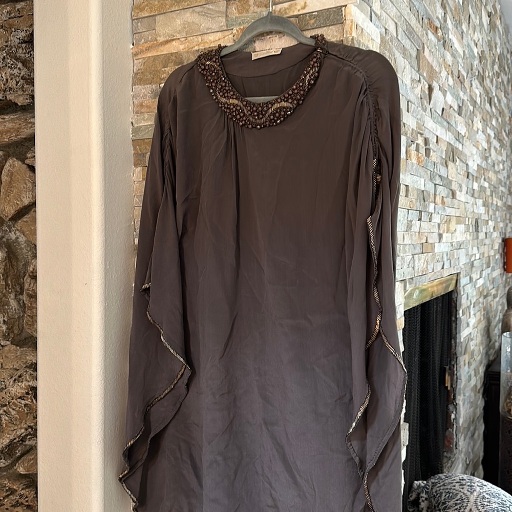 Gold Hawk Kaftan top / dress BEADED